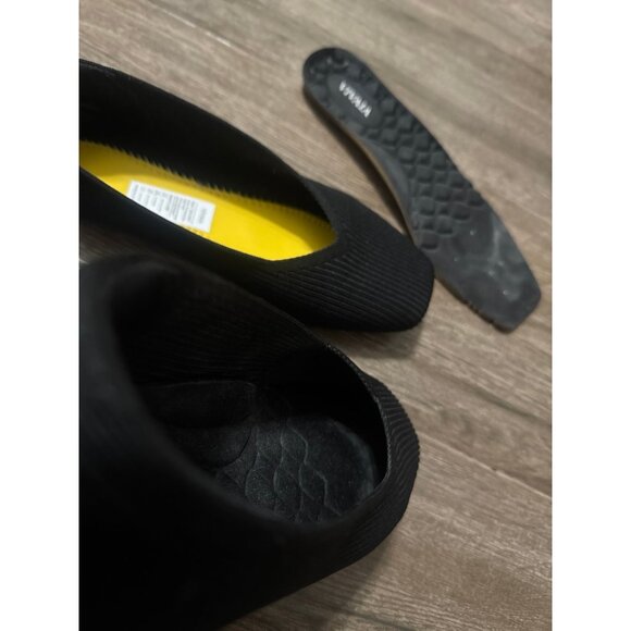 VIVAIA Square Toe Ballet Flats Lightweight Square-Toe V-Cut Flats 37.5 Margot - Picture 2 of 8